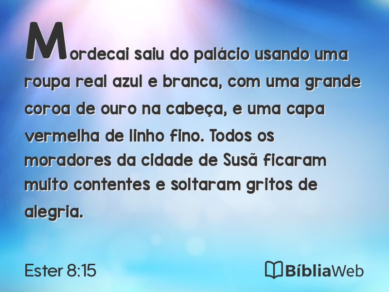 Ester 8:15 em imagem para compartilhar