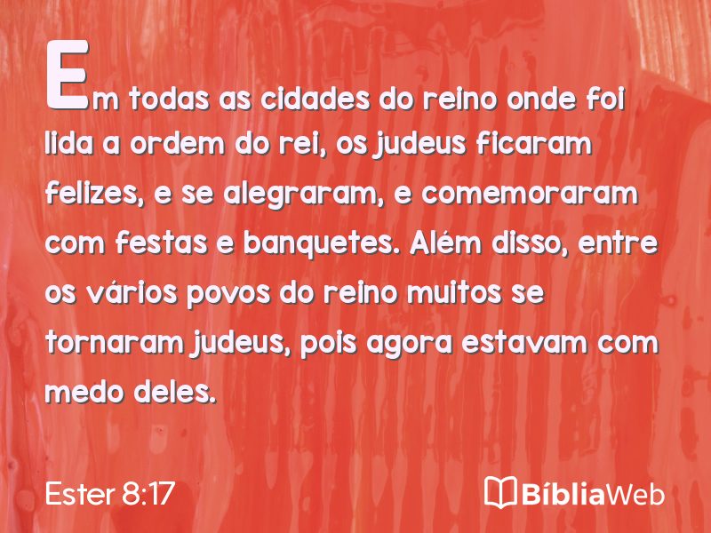 Ester 8:17 em imagem para compartilhar