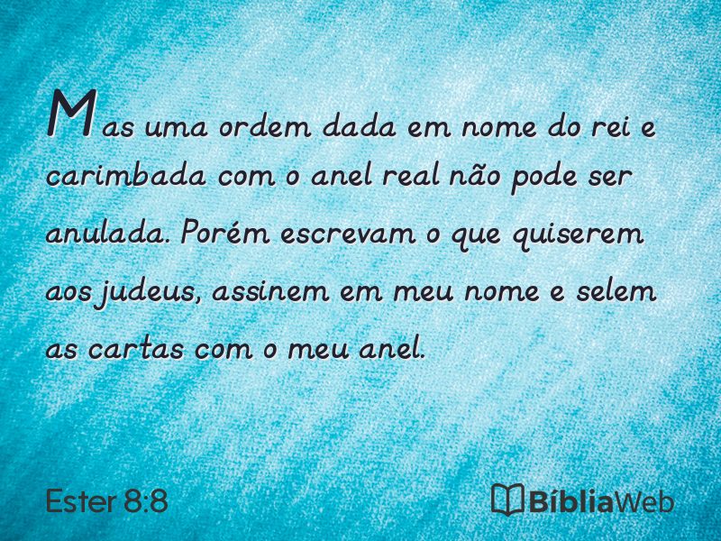 Ester 8:8 em imagem para compartilhar