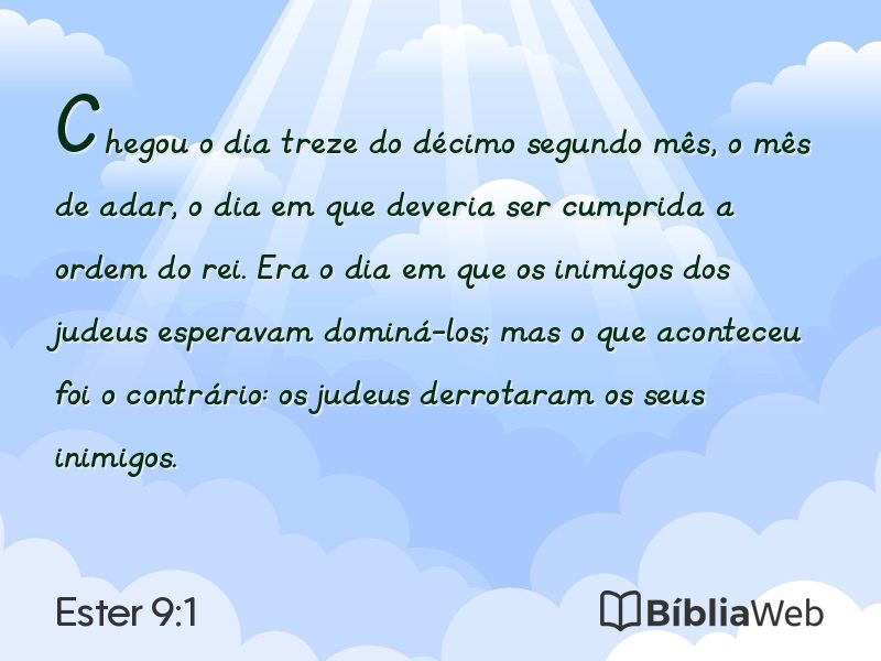 Ester 9:1 em imagem para compartilhar
