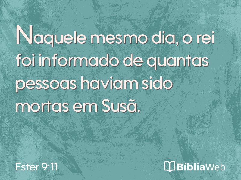Ester 9:11 em imagem para compartilhar