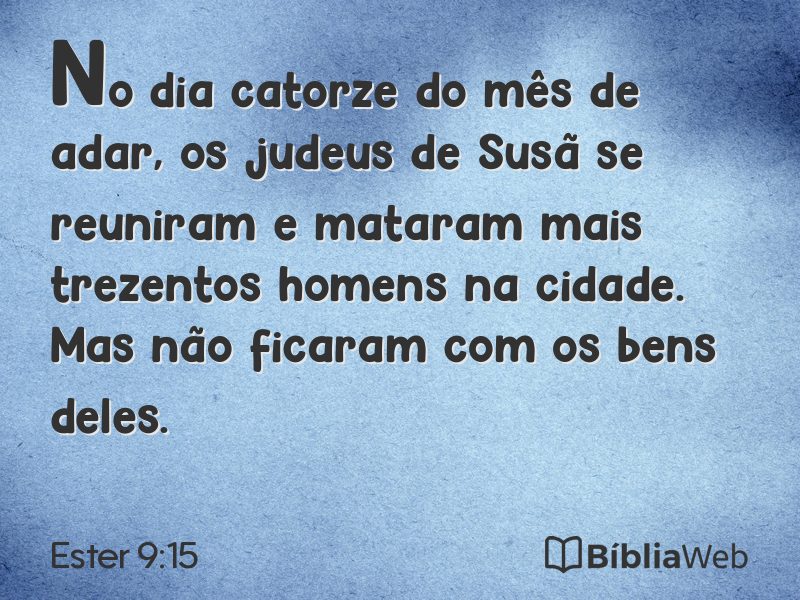 Ester 9:15 em imagem para compartilhar