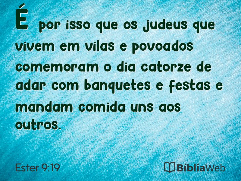 Ester 9:19 em imagem para compartilhar