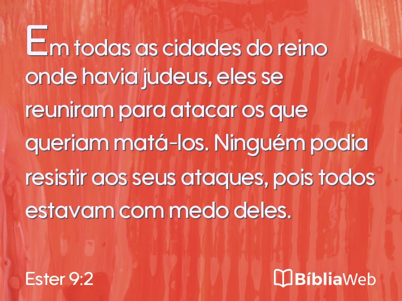 Ester 9:2 em imagem para compartilhar