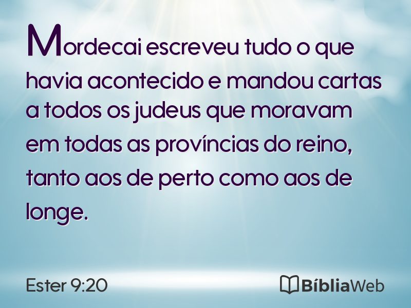 Ester 9:20 em imagem para compartilhar