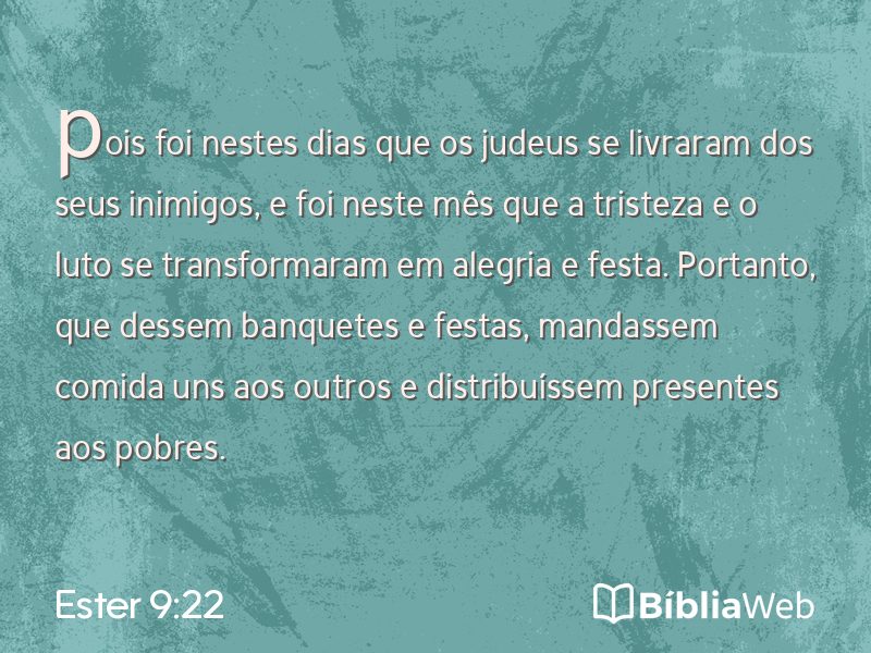 Ester 9:22 em imagem para compartilhar