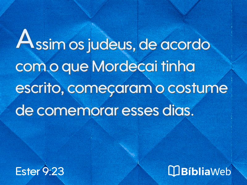 Ester 9:23 em imagem para compartilhar