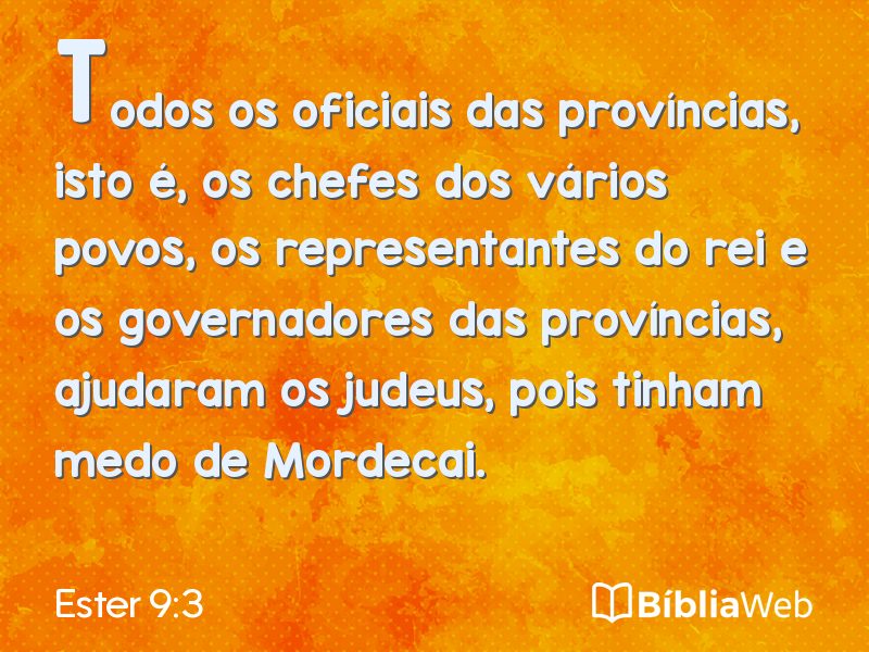 Ester 9:3 em imagem para compartilhar