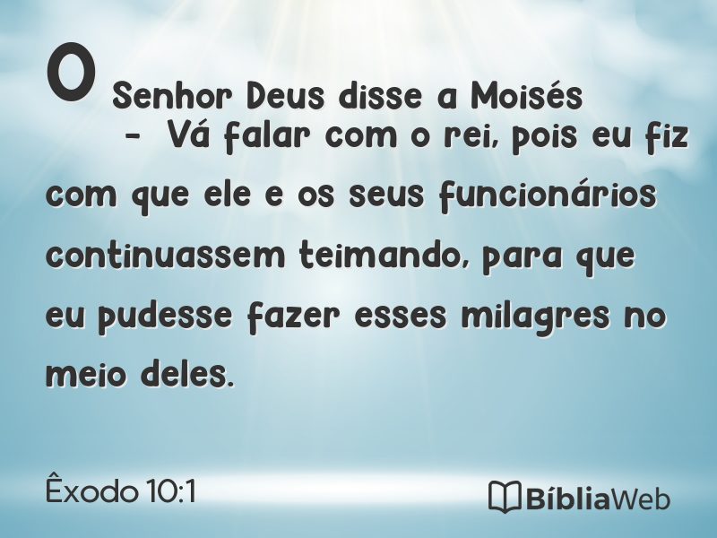 Êxodo 10:1 em imagem para compartilhar