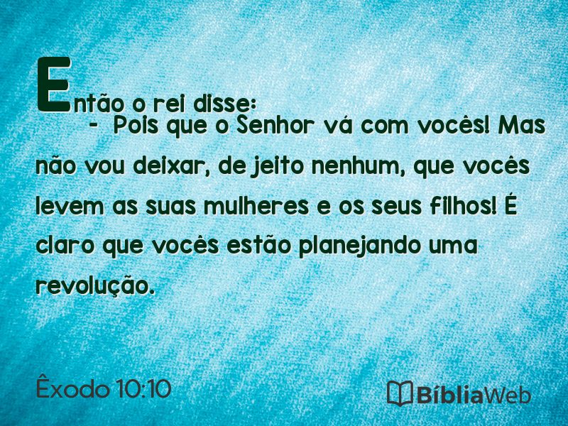 Êxodo 10:10 em imagem para compartilhar