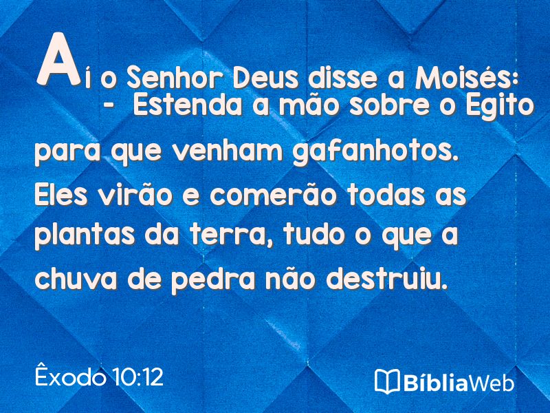 Êxodo 10:12 em imagem para compartilhar
