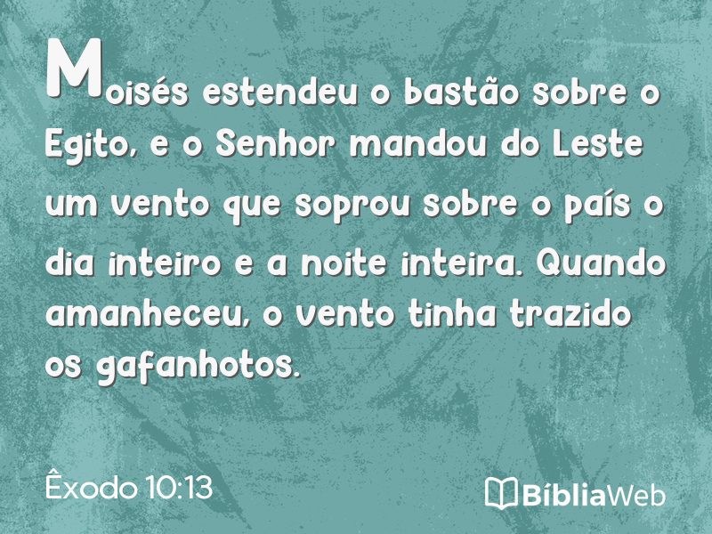 Êxodo 10:13 em imagem para compartilhar