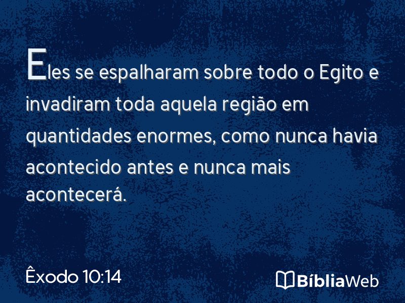 Êxodo 10:14 em imagem para compartilhar