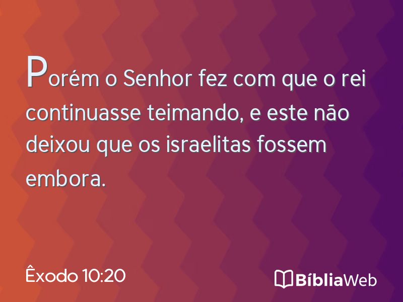 Êxodo 10:20 em imagem para compartilhar