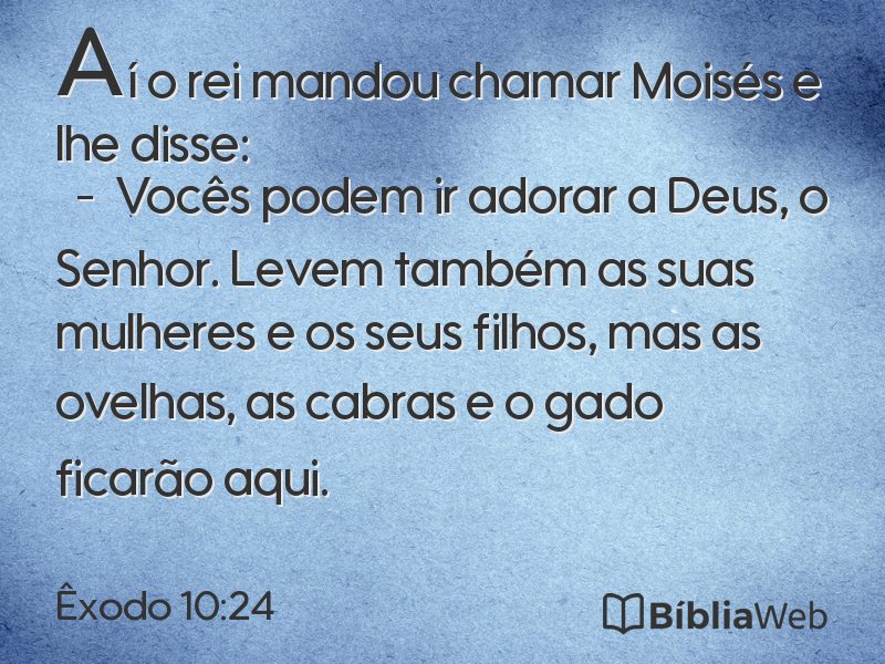 Êxodo 10:24 em imagem para compartilhar