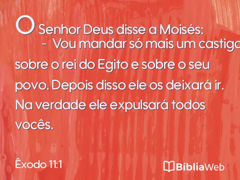Êxodo 11:1 em imagem para compartilhar