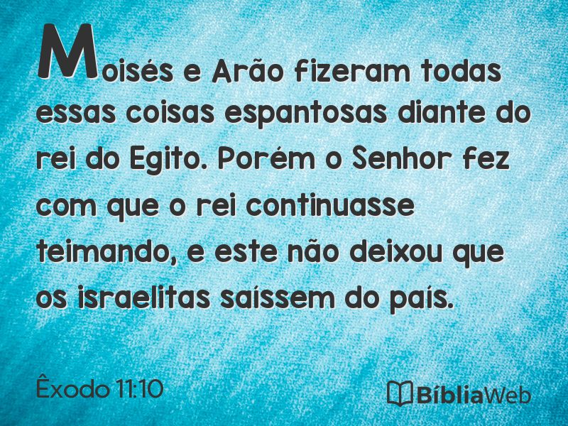 Êxodo 11:10 em imagem para compartilhar