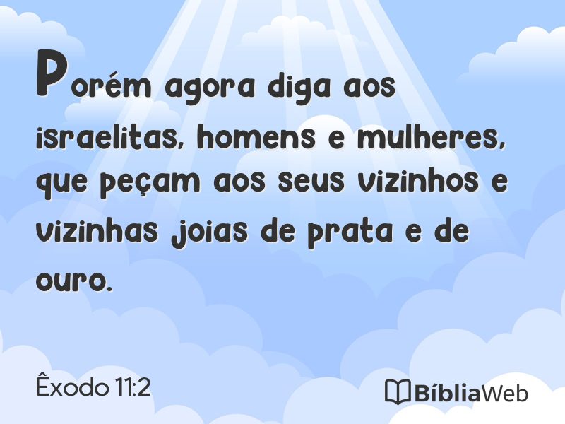 Êxodo 11:2 em imagem para compartilhar