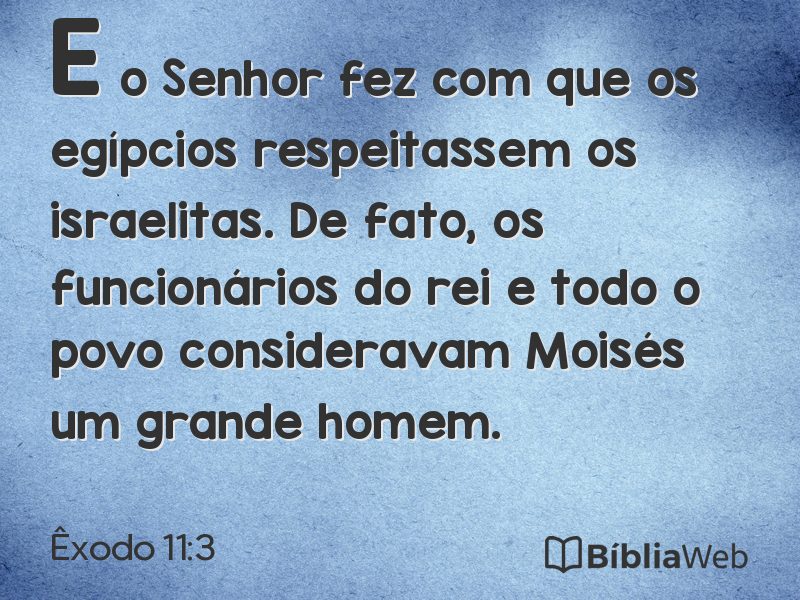 Êxodo 11:3 em imagem para compartilhar