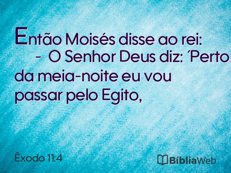 Êxodo 11:4 em imagem para compartilhar