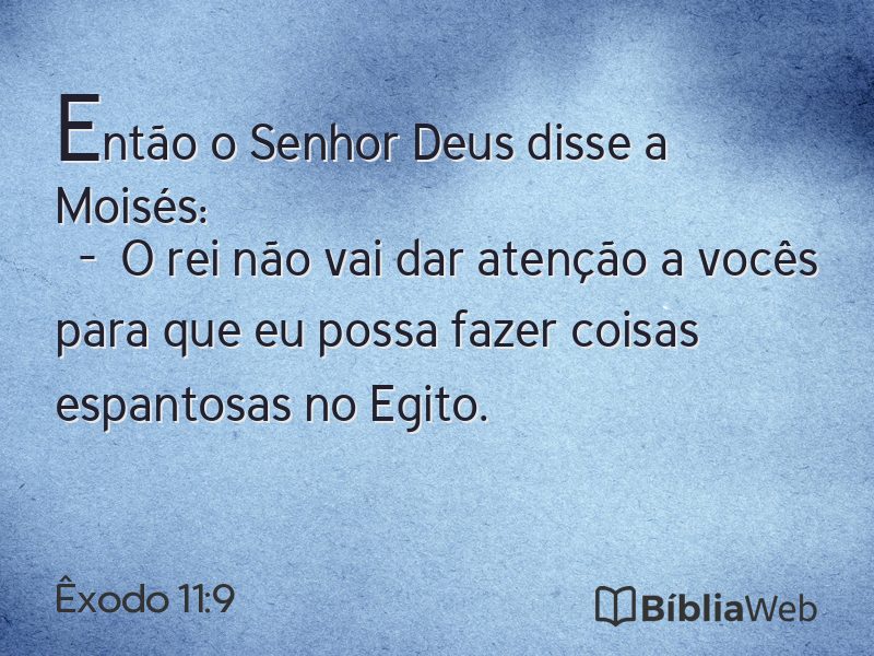 Êxodo 11:9 em imagem para compartilhar