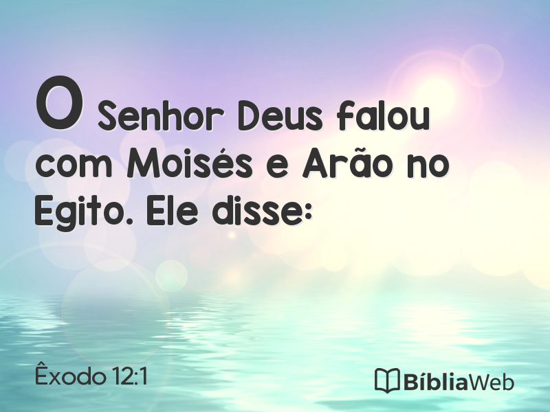 Êxodo 12:1 em imagem para compartilhar