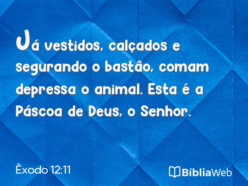 Êxodo 12:11 em imagem para compartilhar
