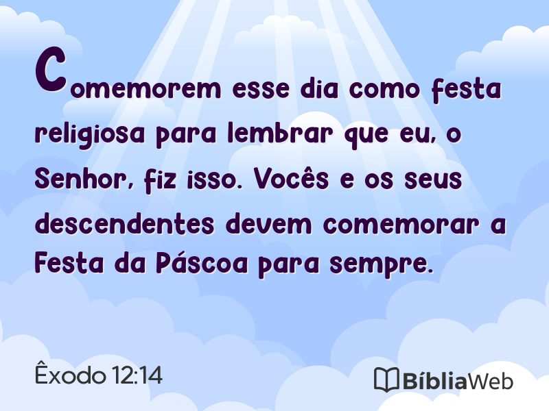 Êxodo 12:14 em imagem para compartilhar