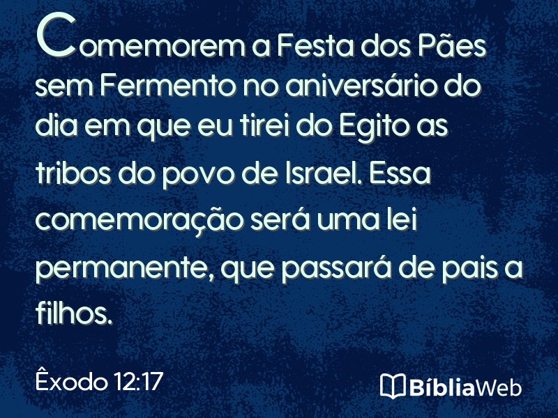 Êxodo 12:17 em imagem para compartilhar