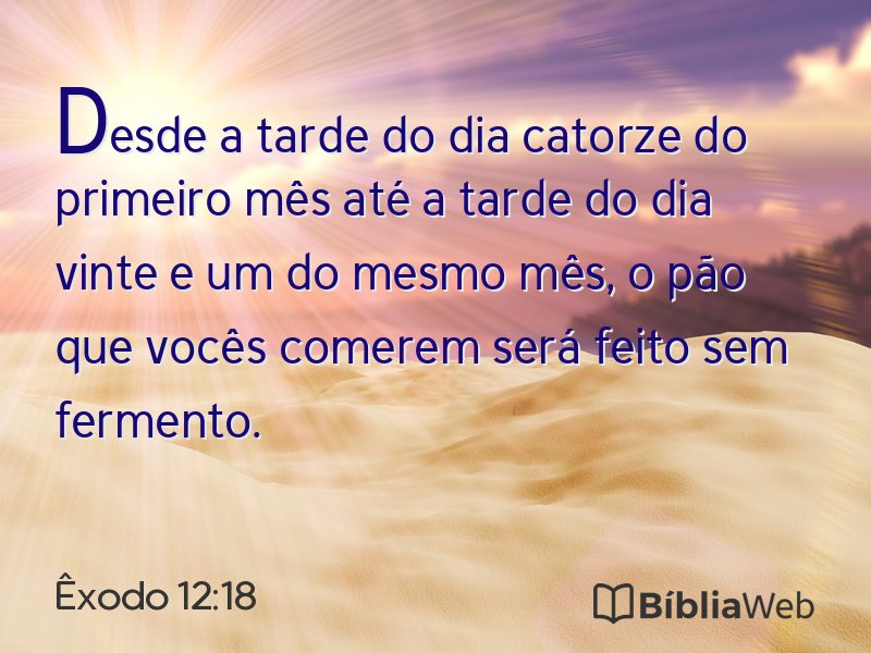 Êxodo 12:18 em imagem para compartilhar