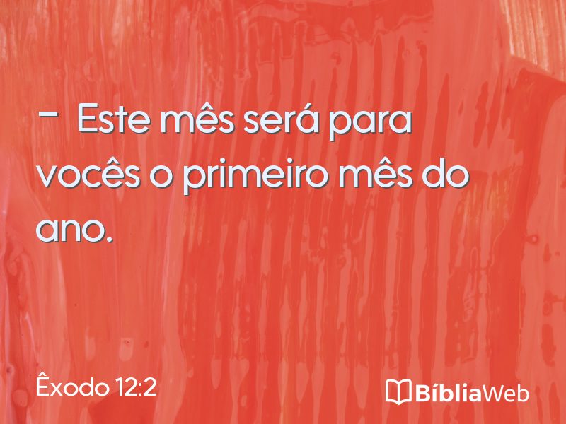 Êxodo 12:2 em imagem para compartilhar