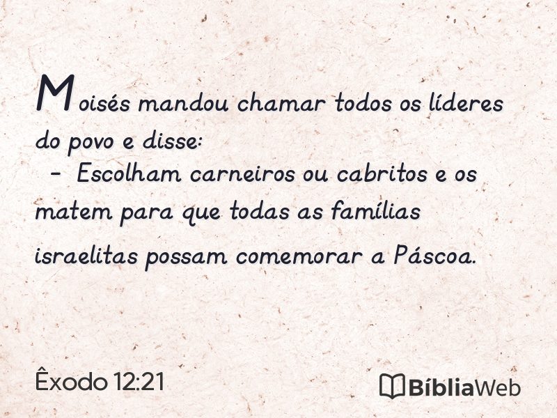 Êxodo 12:21 em imagem para compartilhar