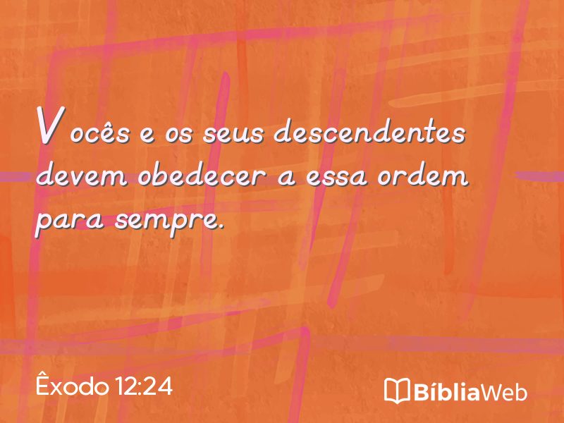 Êxodo 12:24 em imagem para compartilhar