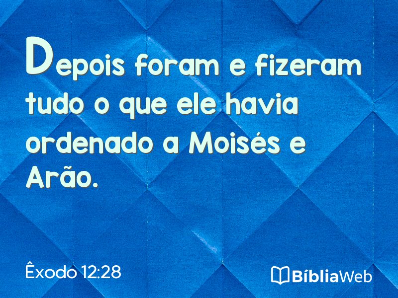 Êxodo 12:28 em imagem para compartilhar