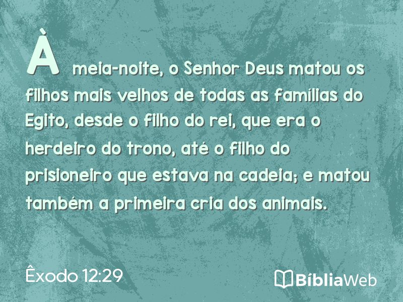 Êxodo 12:29 em imagem para compartilhar