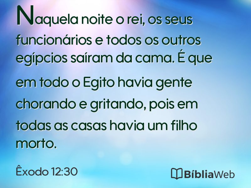 Êxodo 12:30 em imagem para compartilhar