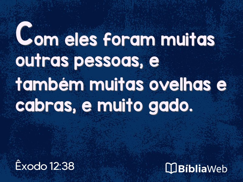 Êxodo 12:38 em imagem para compartilhar
