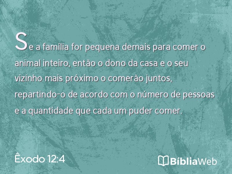 Êxodo 12:4 em imagem para compartilhar