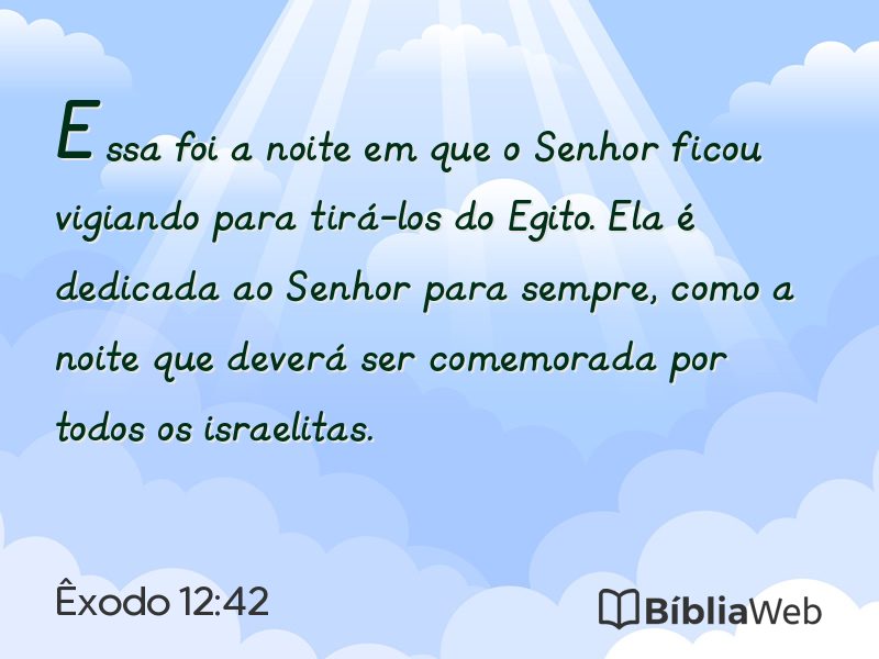 Êxodo 12:42 em imagem para compartilhar