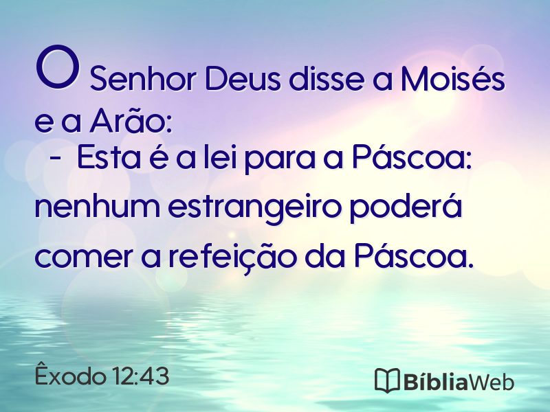 Êxodo 12:43 em imagem para compartilhar