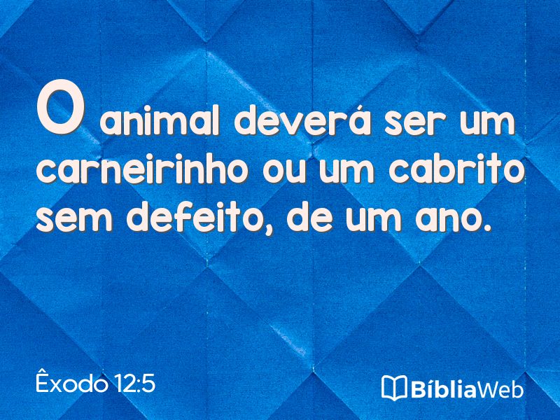 Êxodo 12:5 em imagem para compartilhar