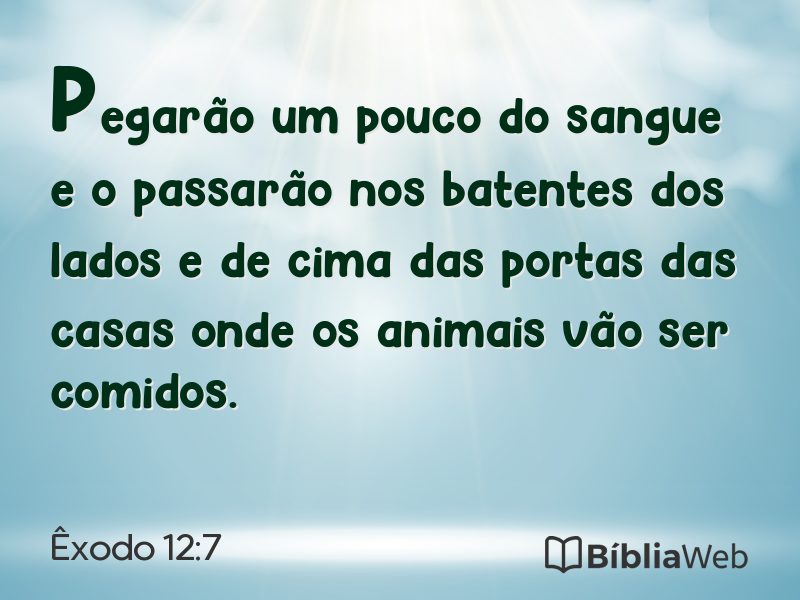 Êxodo 12:7 em imagem para compartilhar