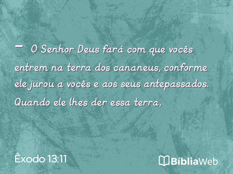 Êxodo 13:11 em imagem para compartilhar