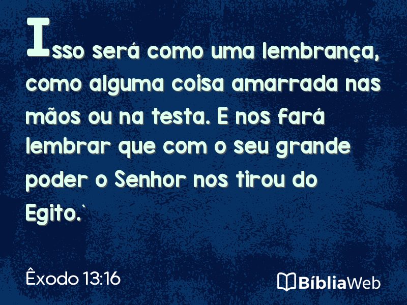 Êxodo 13:16 em imagem para compartilhar