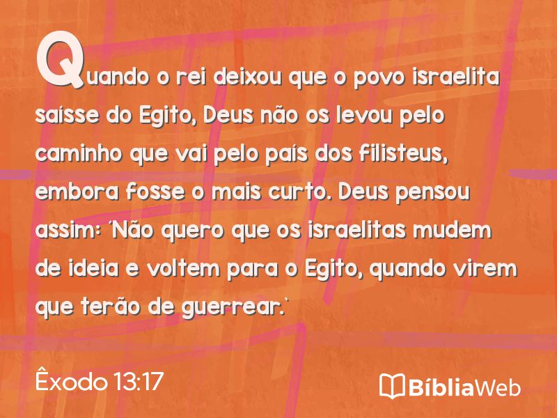 Êxodo 13:17 em imagem para compartilhar