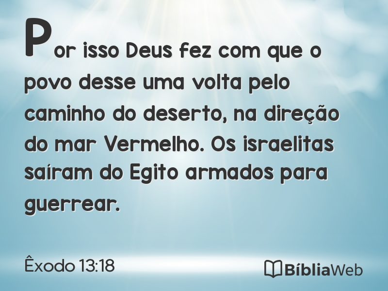 Êxodo 13:18 em imagem para compartilhar