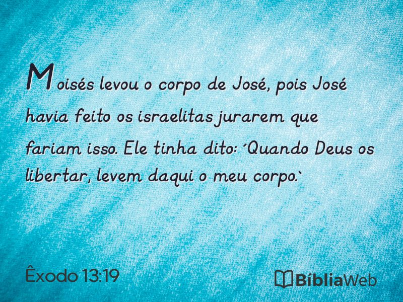 Êxodo 13:19 em imagem para compartilhar