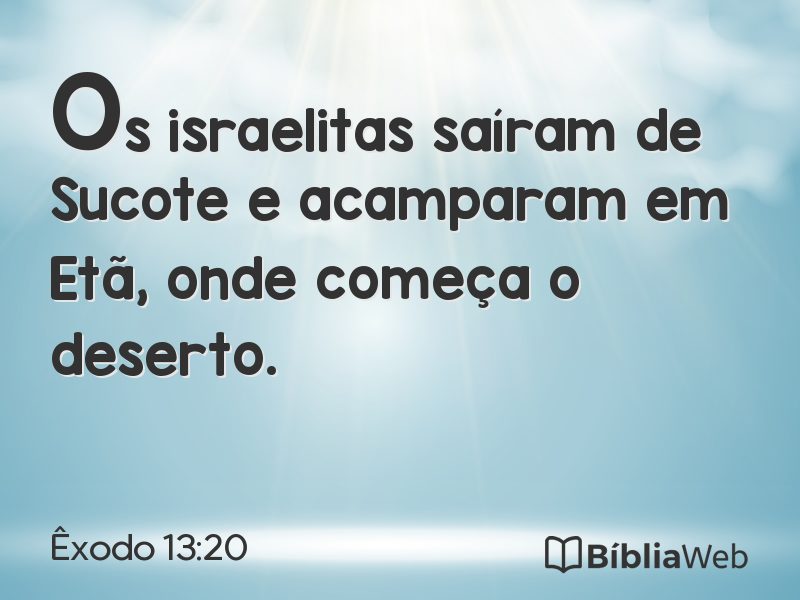 Êxodo 13:20 em imagem para compartilhar