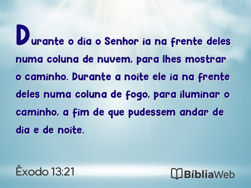 Êxodo 13:21 em imagem para compartilhar