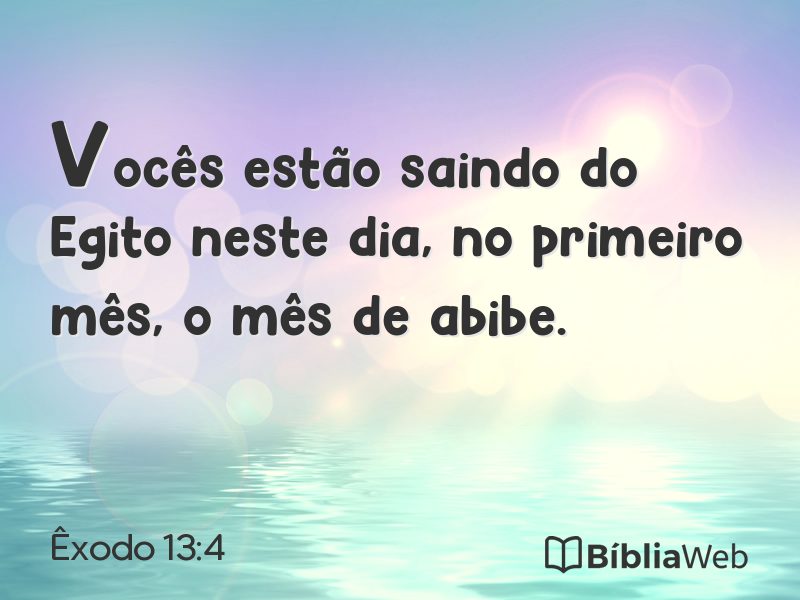 Êxodo 13:4 em imagem para compartilhar